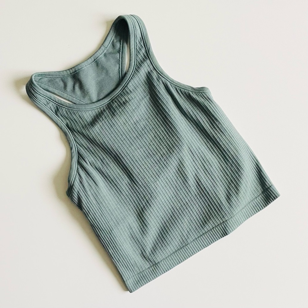 Lululemon SIZE 6 Ebb To Street ribbed cropped length racerback tank top